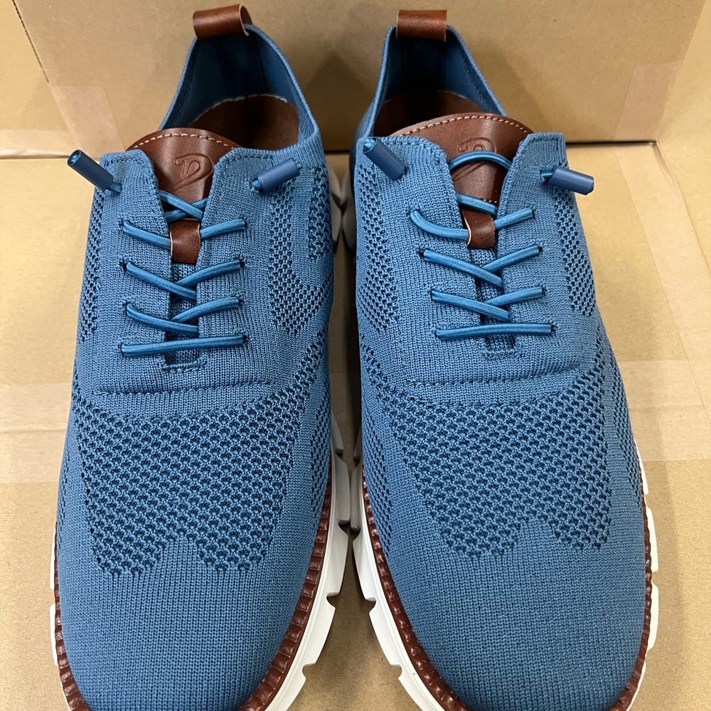 Men's Blue Knit Sneakers